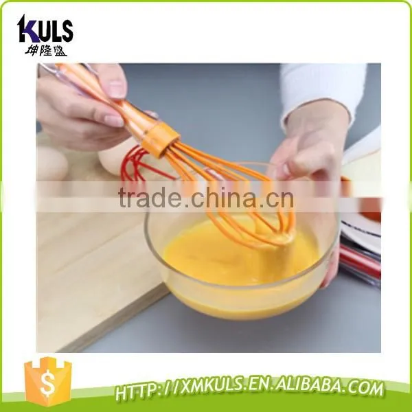 Colorful FDA/LFGB Food grade silicone kitchen whisk tools egg beater