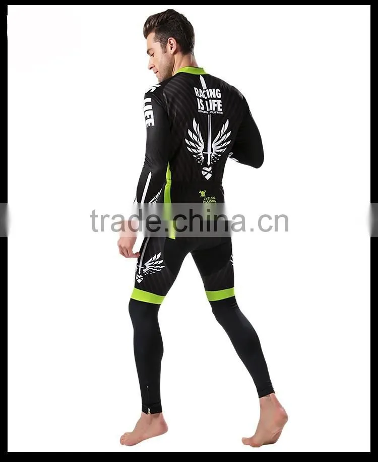 Long sleeve cycling jersey/bicycle clothing/bike cloths set