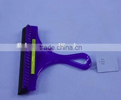 rubber window squeegee with ice scraper