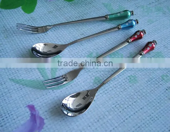 410 stainless steel gold and silver plated flatware for finacial promotion gift