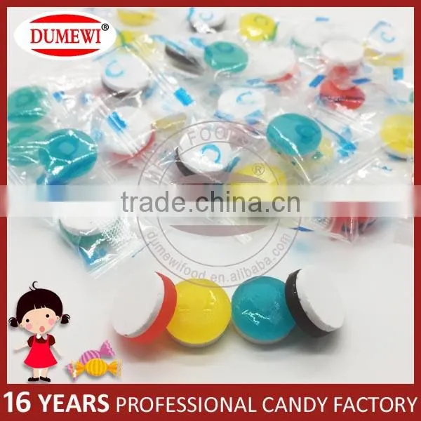 Colorful Fruit Crystal Hard Candy with Mint Tablet Candy