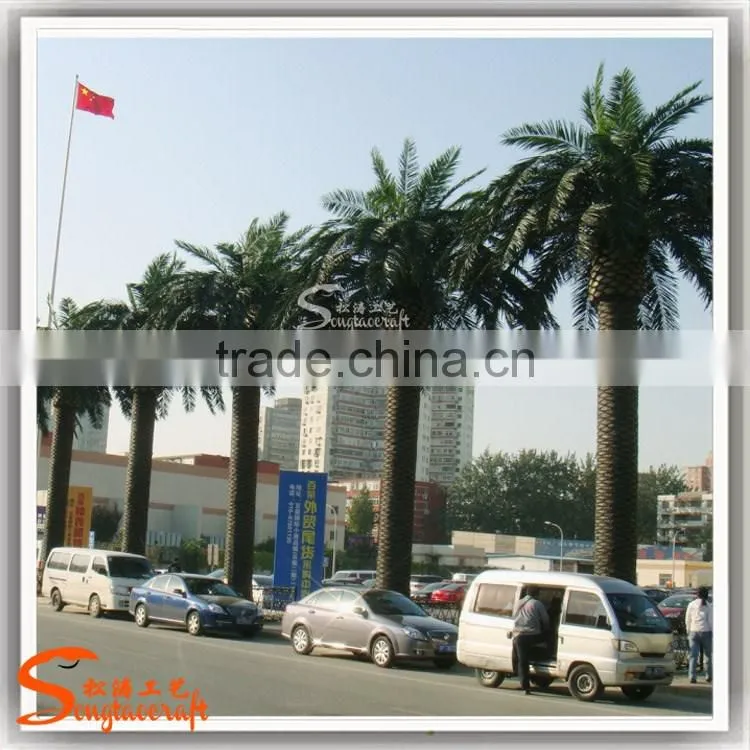 Songtao suplier artificial date palm tree customized fibeerglass date palm tree fiberglass artificial palm trees