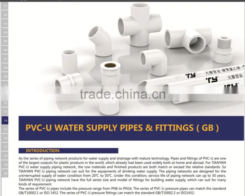HIGH QUANLITY COUPLING OF PVC GB STANDARD PIPES & FITTINGS FOR WATER SUPPLY
