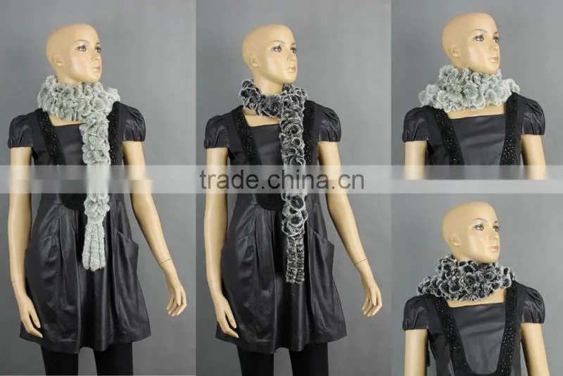 High Quality Knitted Rex-Rabbit Scarf