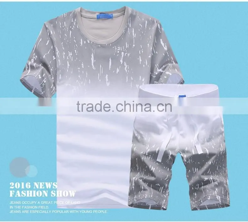 custom 100% polyester digital printing colorful 2 piece latest design leisure men suit