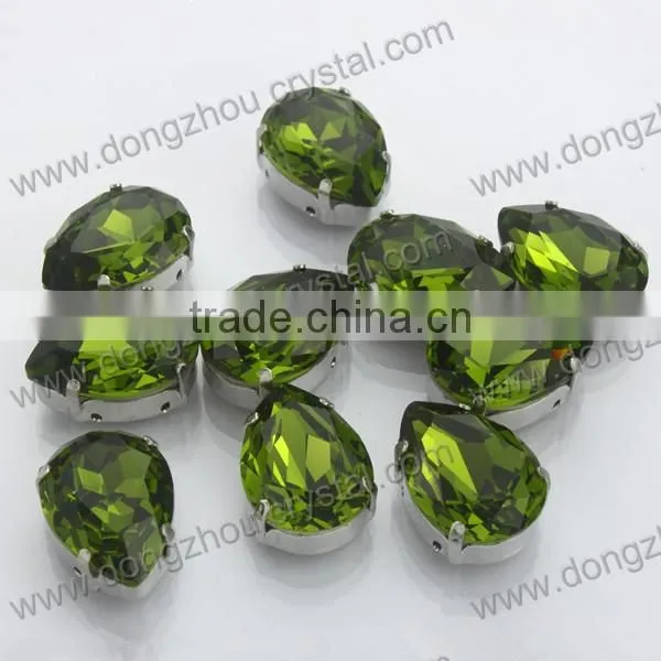 K9 Crystal Drop Colorful Crystal Fancy Stone For Wedding Dresses