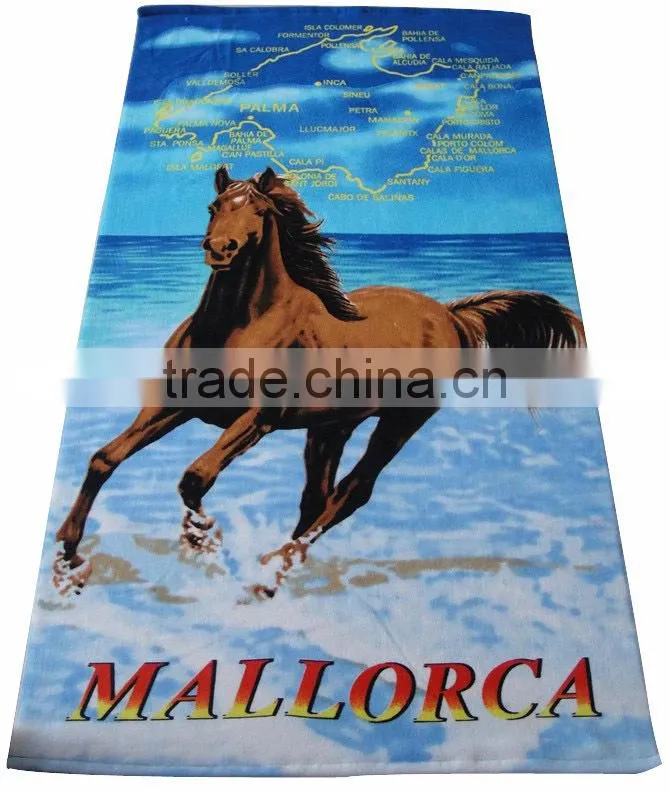 Large round cartoon sublimation beach towel