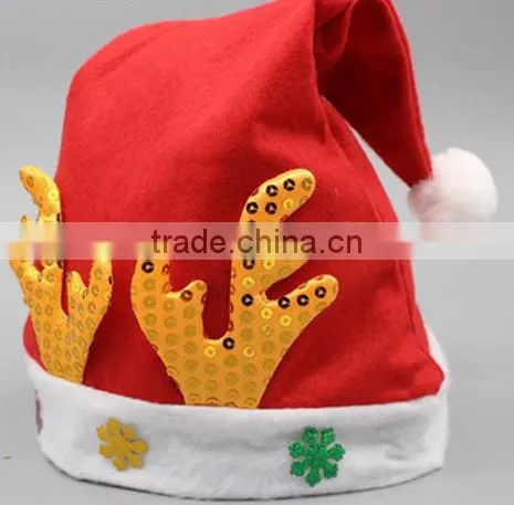 Christmas Party Red And White Cap For Claus Dress Costume Holiday Santa Hat