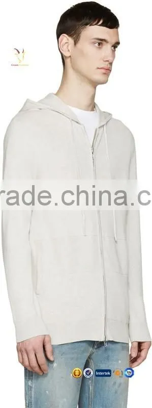 2016 Mens White Cashmere Cardigans Sweaters With Hood