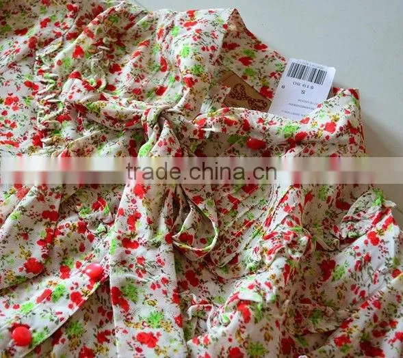 Women's new printed chiffon style blouse pattern