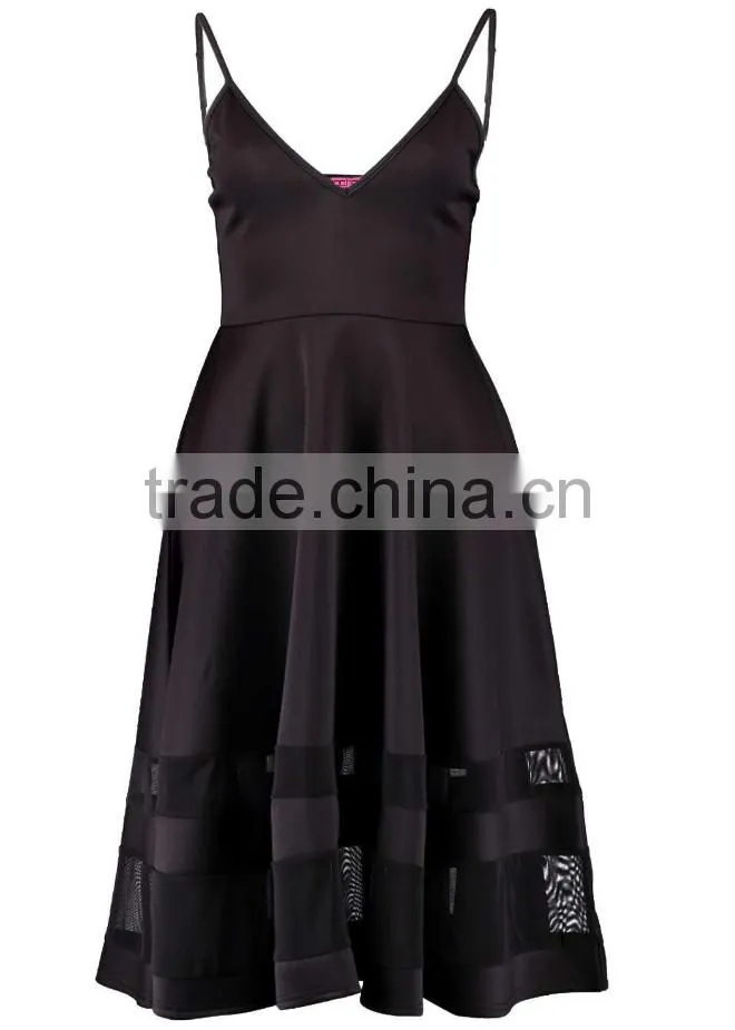 New design modern women embroidered floral matrue black bodycon dress