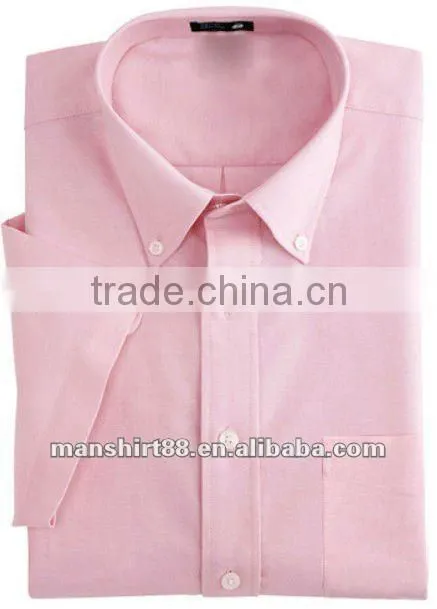 2016 multicolor man's oxford button-down collar short sleeve dress shirt