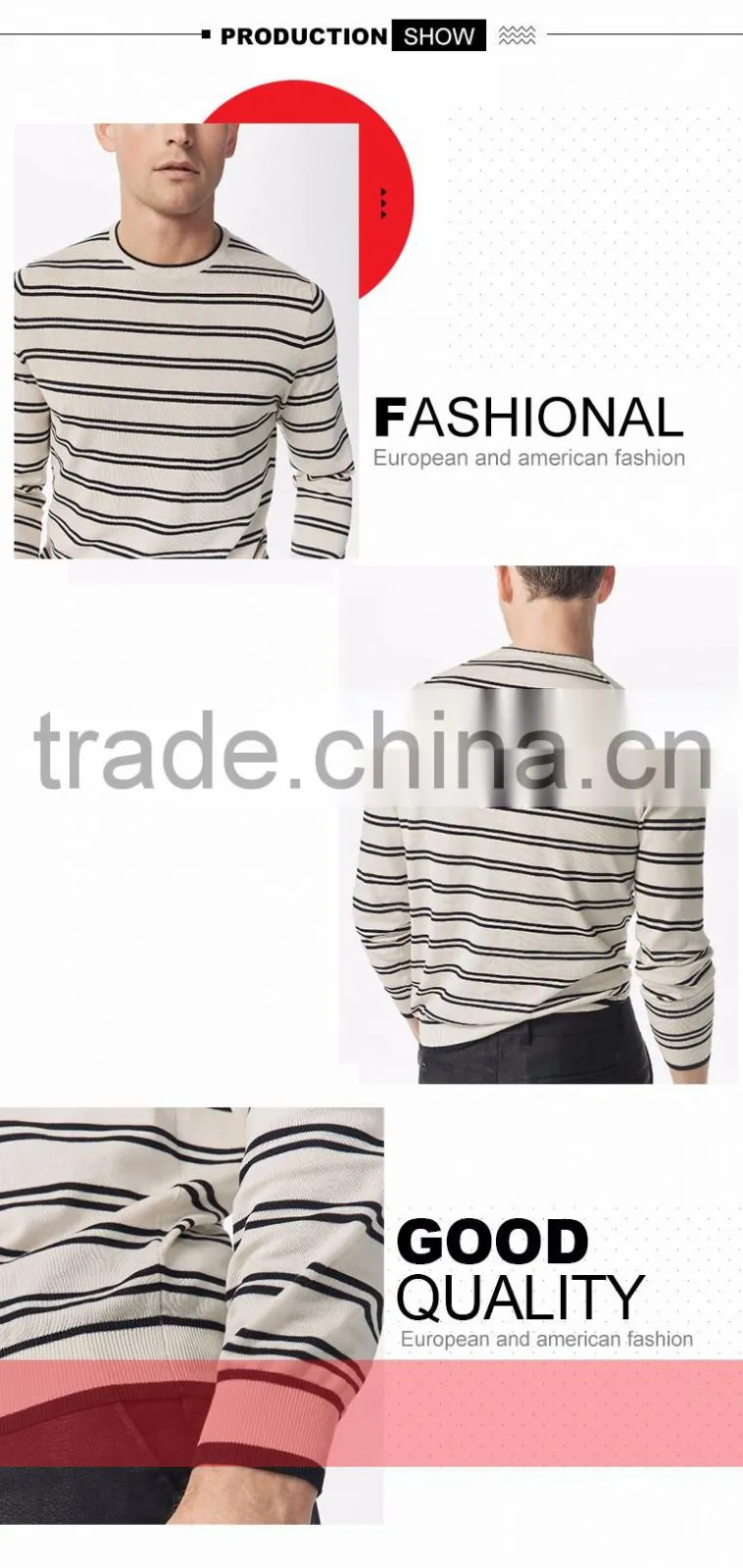 2017 factory wholesale mens knit patterend pullover sweater for winter