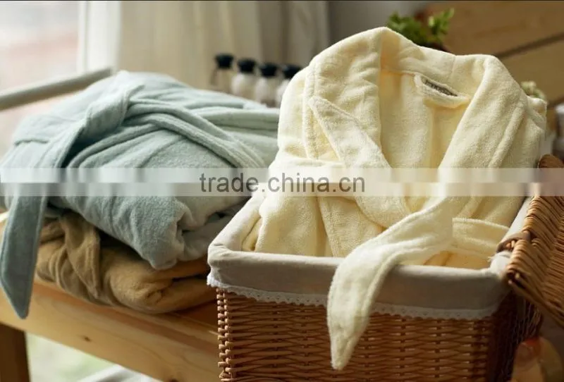 Yellow color yukata pure cotton shawl collar style