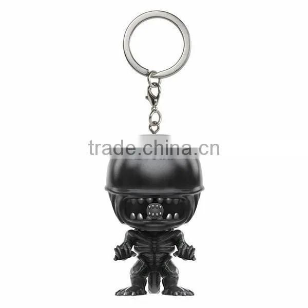2017 New Movie ALIEN POP figure key chain, ALIEN pocket POP keychain,MINI PVC keychain