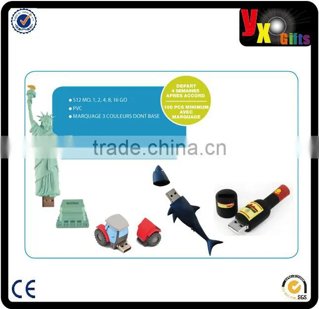 Best gift soft pvc usb flash drive 1gb 2gb 4gb