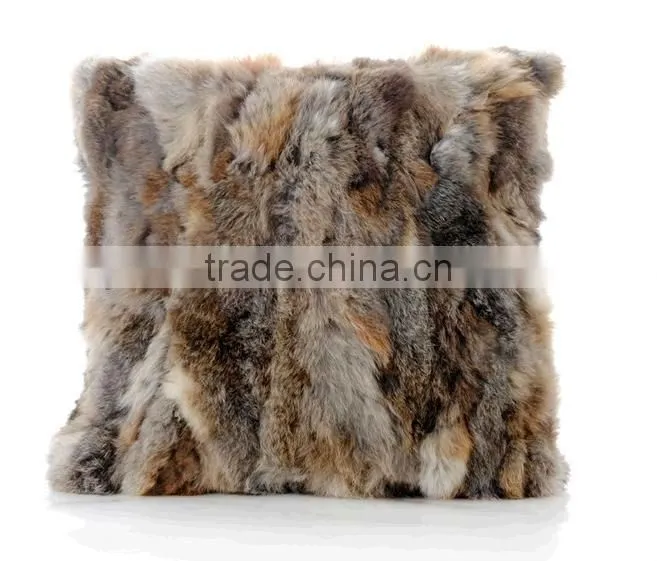 2017 New Collection Grass Rabbit Fur Cushion/OEM