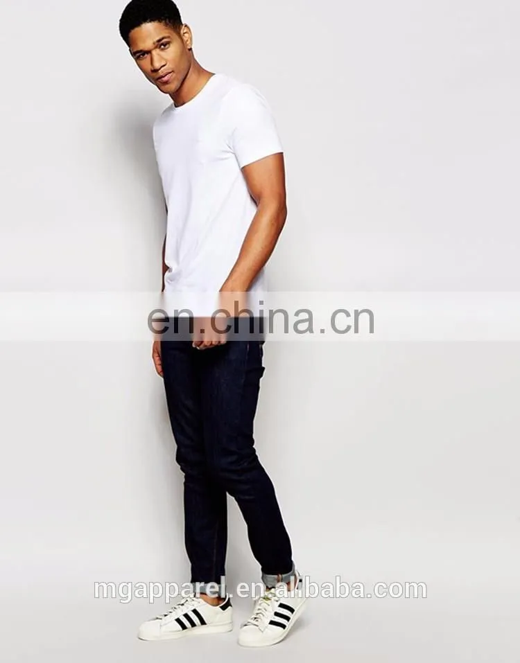 High Quality Blank T-shirt Round Neck Plain White T shirt for Men