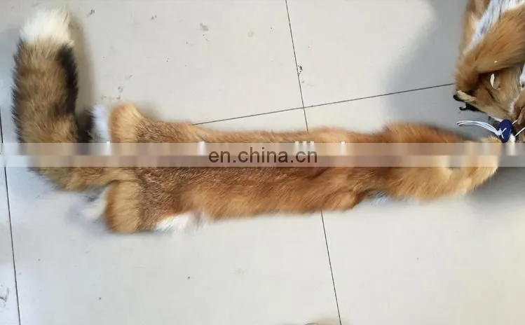100% Real Tanned Red Fox Fur Skin/ Red Fox Fur Pelt For Garment