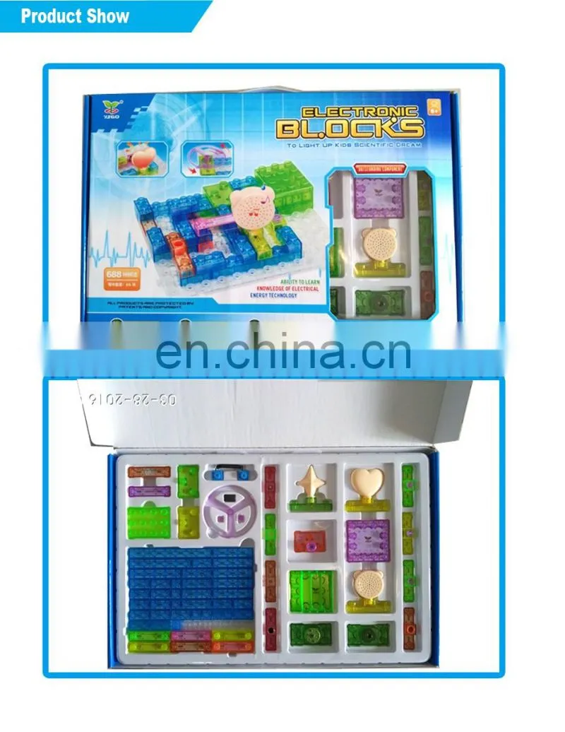 Children creative electronic building blocks toys