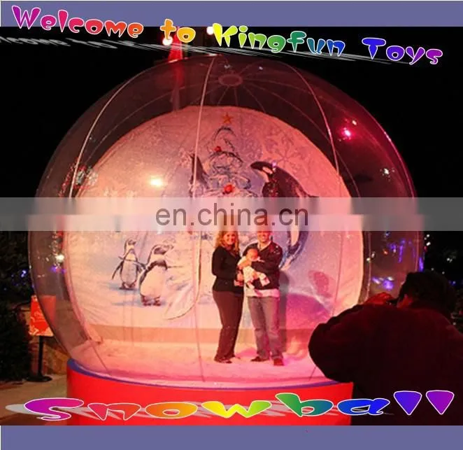 X-mas inflatable snow bubble ball inflatable snow globe for winter