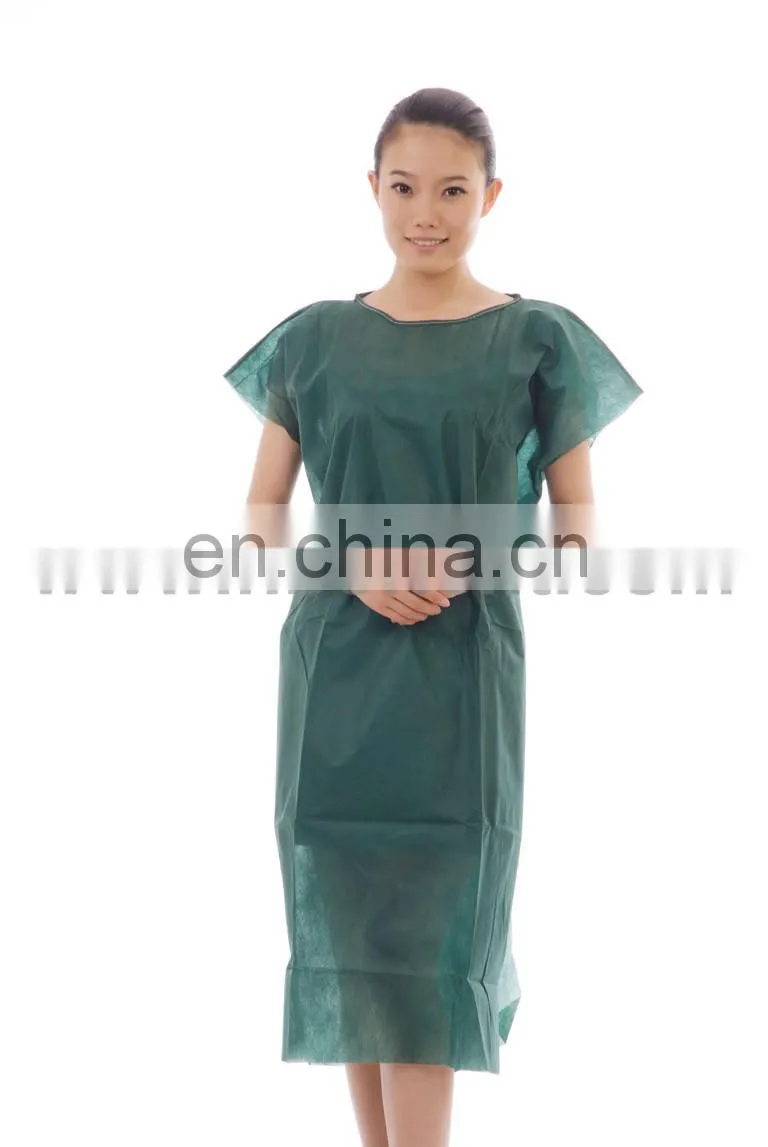 High quality Disposable pp patient gown without sleeves