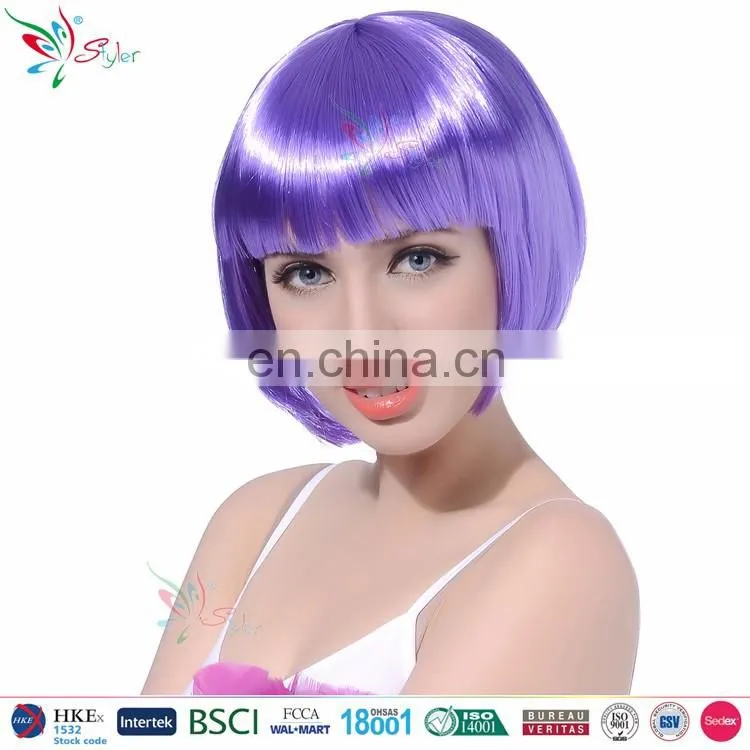 Styler Brand wholesale sexy bob style hair wig women 10 Inch short red wig