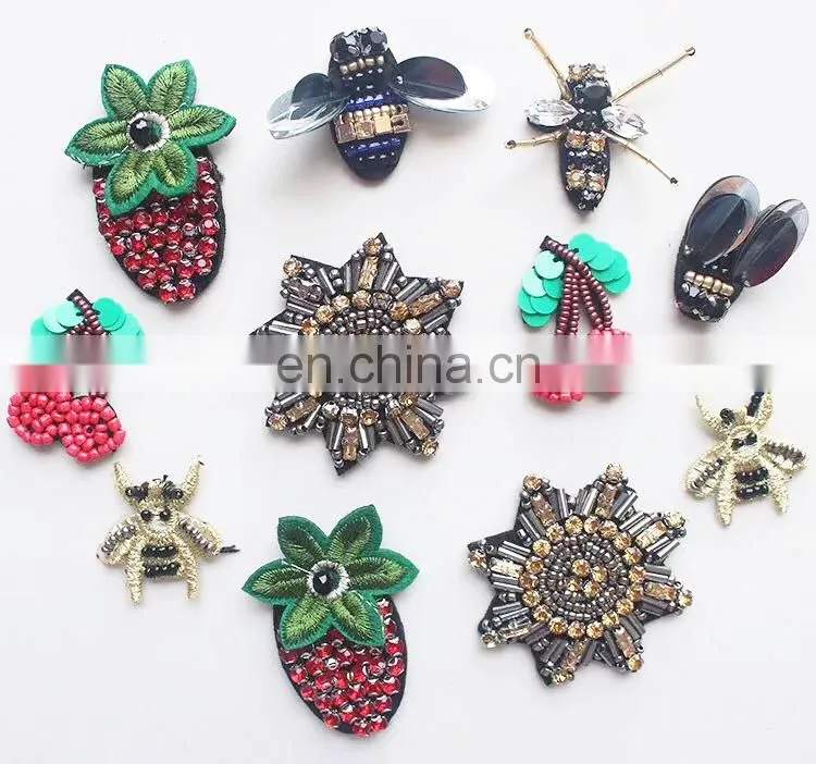 fruit Patches Beaded Handmade Applique