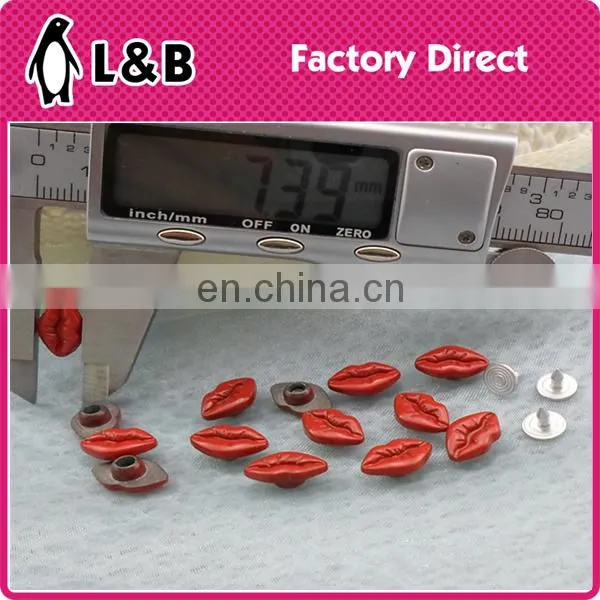 2015 high quality new popular alloy red lip rivet