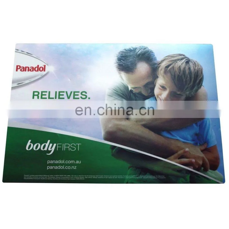 custom shape size design printing clear plastic placemat