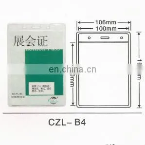 clear waterproof soft plastic name badge holder