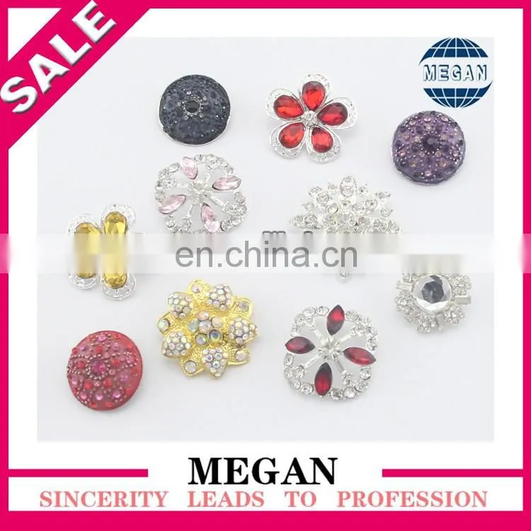 Large flower sparkly jeweled rhinestone buttons in promotion