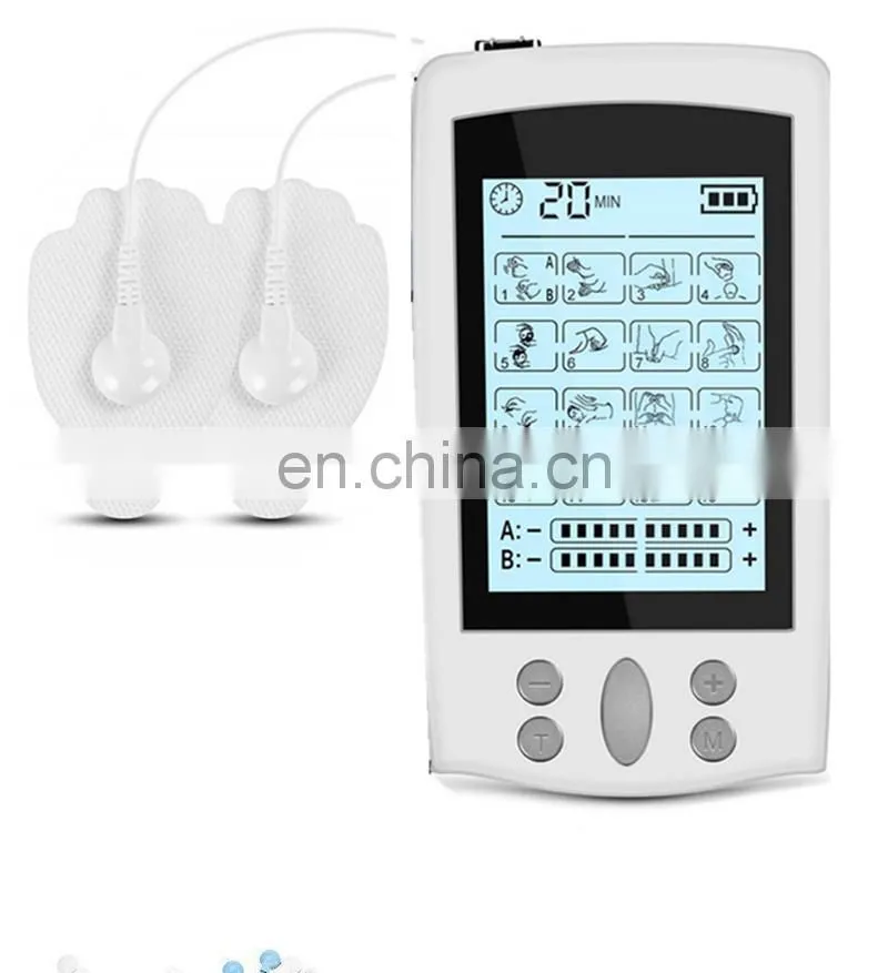 Tens Unit Machine Pulse Massager 16 Massage Modes Rechargeable Muscle Stimulator Device for Pain Relief