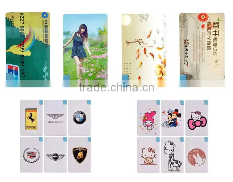 2015 New product Ultra-thin 4.8mm credit card power bank, micro usb battery charger, slim power banks made in china