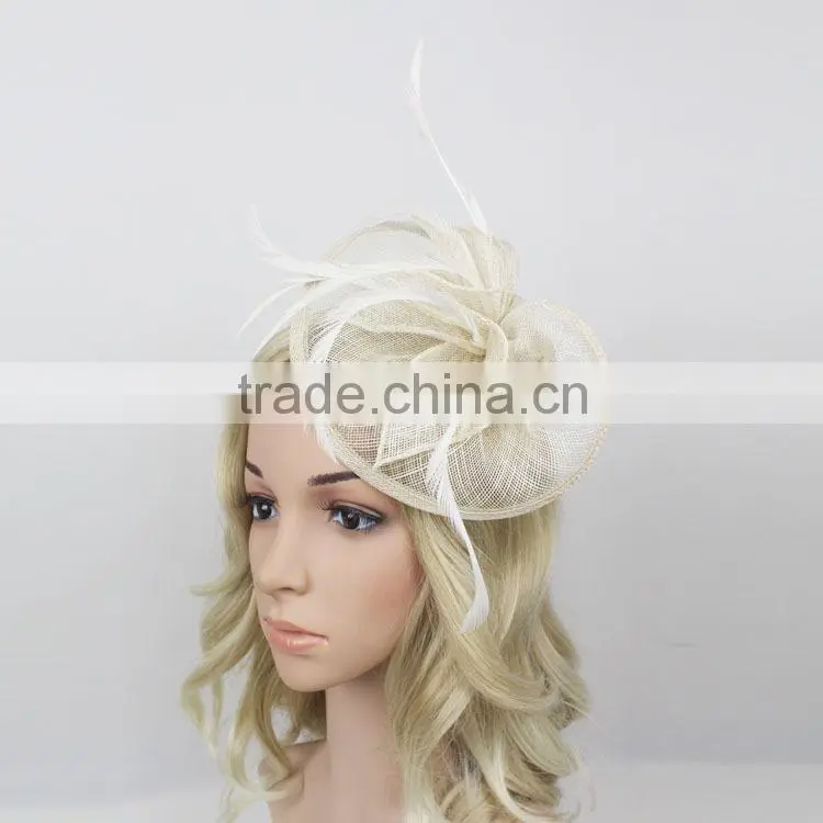 Elegant Flower Hairclip Sinamay Fascinator Derby For Chuch/Races