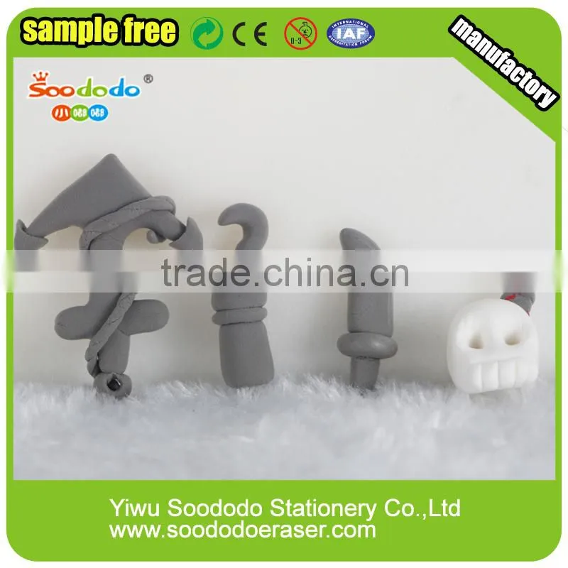 Cool Clay eraser pirate set pencil eraser