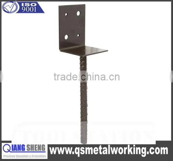customized stainless steel aluminum brass metal post support bracket