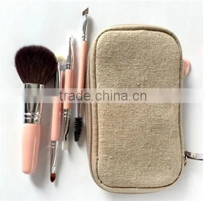 Combination package 4pcs cosmetic makeup brush kit for traveling