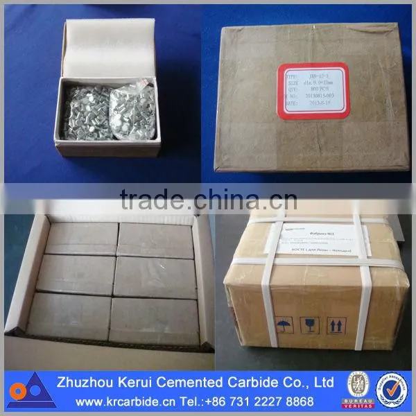 Tungsten carbide tire studs spikes, steel body with carbide tips