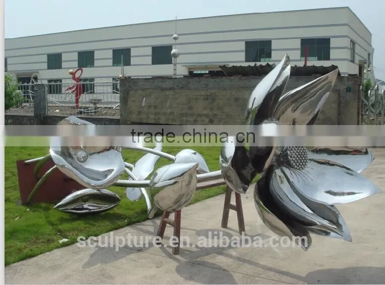Modern Large Arts Stainless steel Sculpture for garden decoration