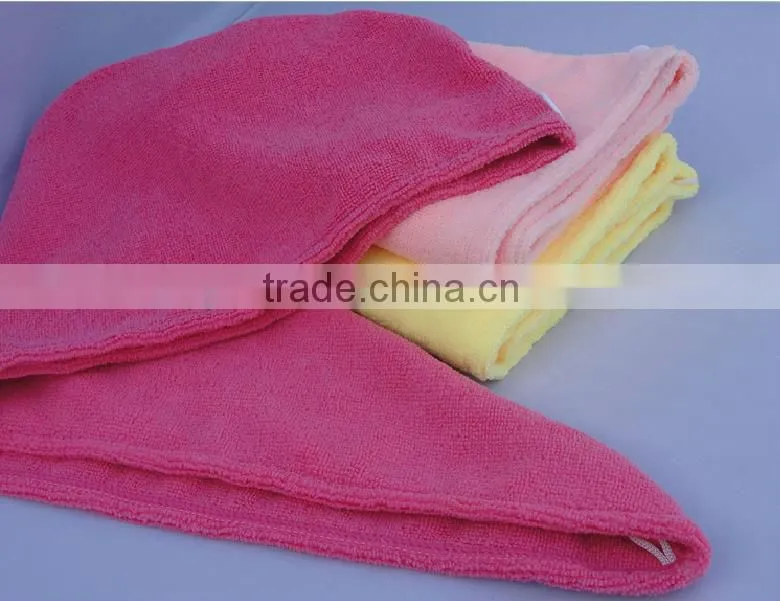 Micro Fiber Super Absorbent Terry Cloth Hair Drying Hooded Towel