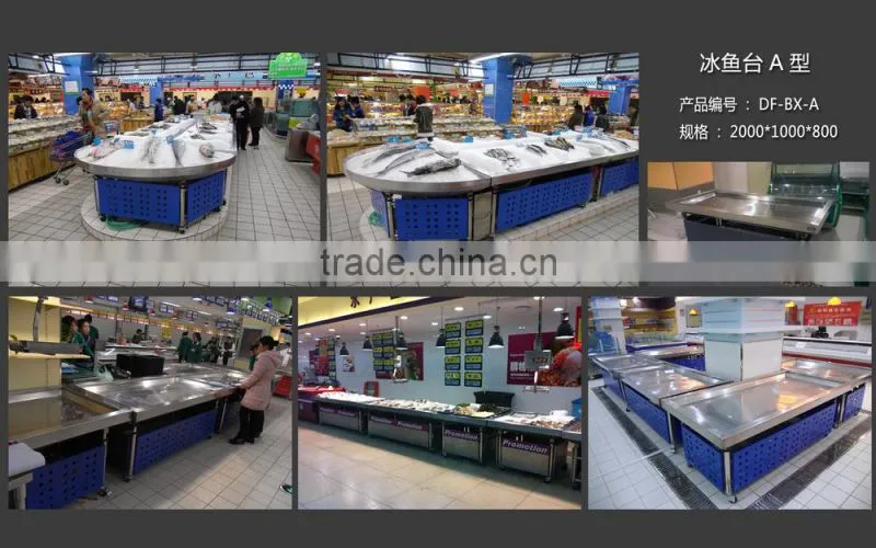 APEX custom make stainless steel refrigerated fish display table