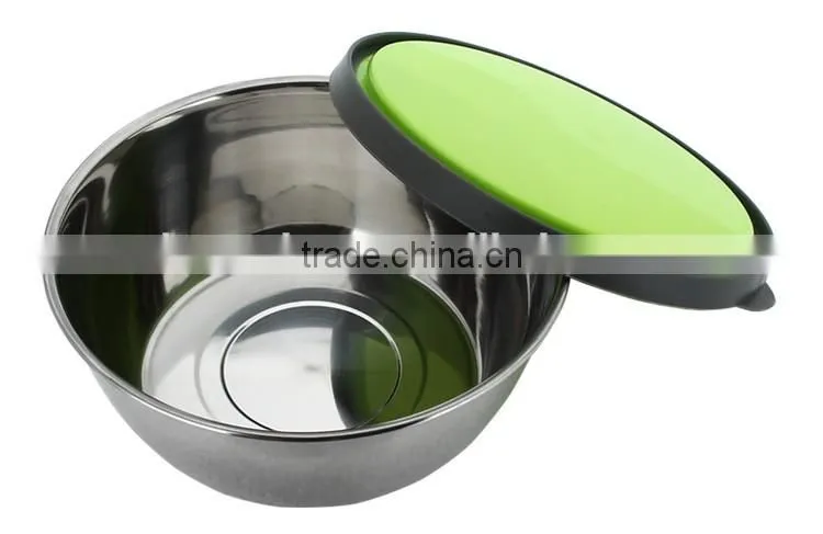 high quality food storage box/stainless steel mixing bowl set/salad bowl set metal with lid