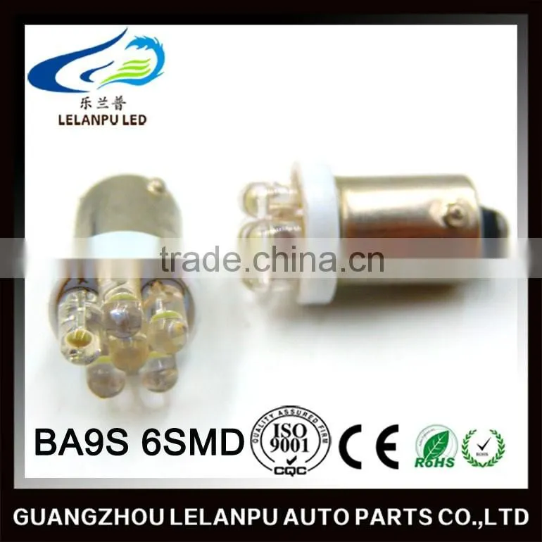 factory price auto led lamp 12v BA9S 6smd led car accessories led lights