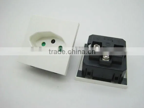 Electrical mini flat 2 pin power switch socket outlet plug