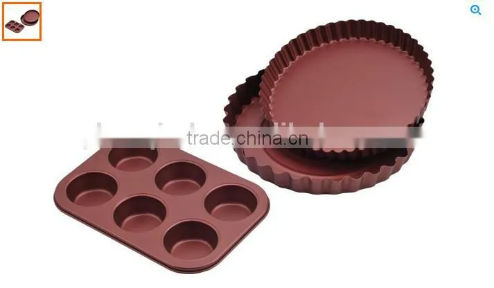 3 pcs red wine bakeware sets