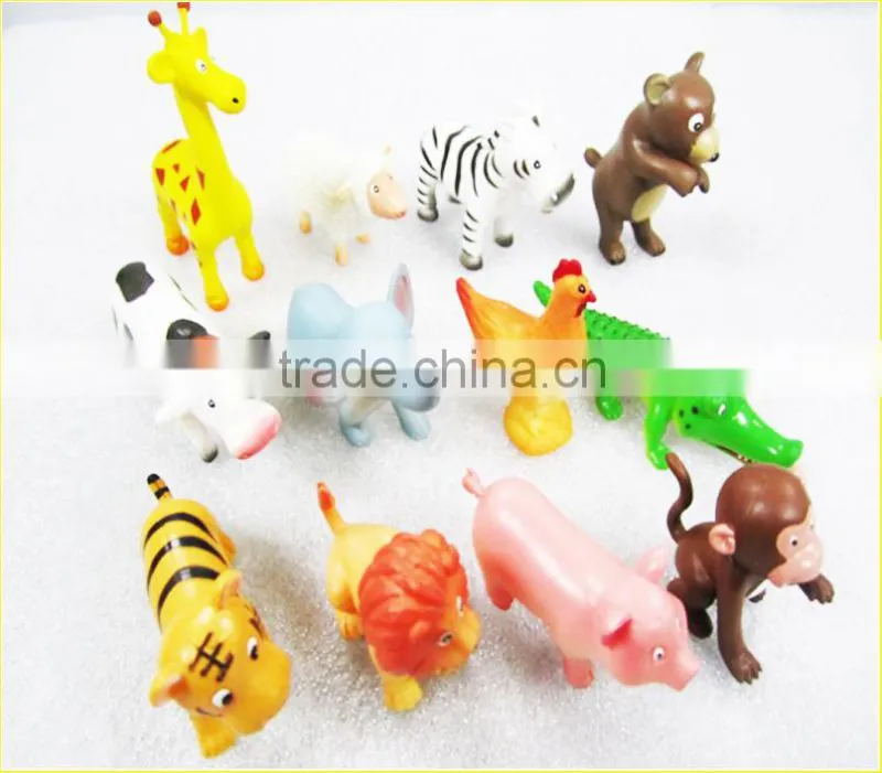 Promotion Soft Plastic PVC Solid Animal Toys Mini Animal Toys