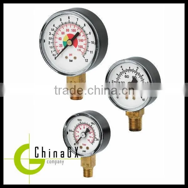 Stainless oil filled pressure gauge manometer bar