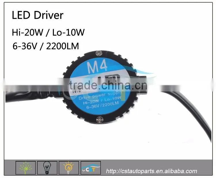 2016 New Products MH4 6000k led motorcycle headlight with Certification CE,ROHS