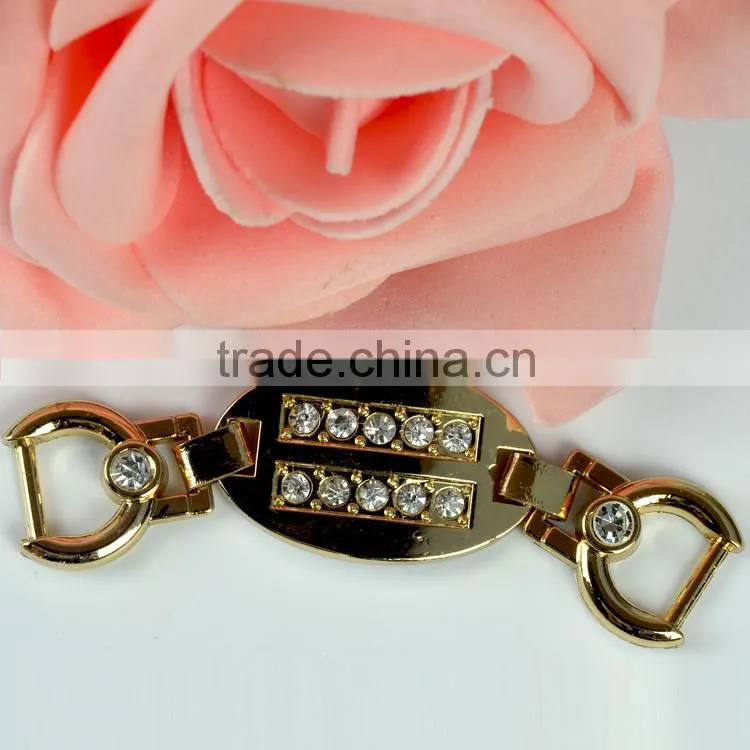 2015 fashion rhinestone buckle, crystal rhinestone ribbon buckle for bikini Decoration